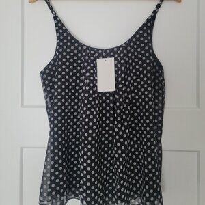 Women's Black Polka Dot Tank Top